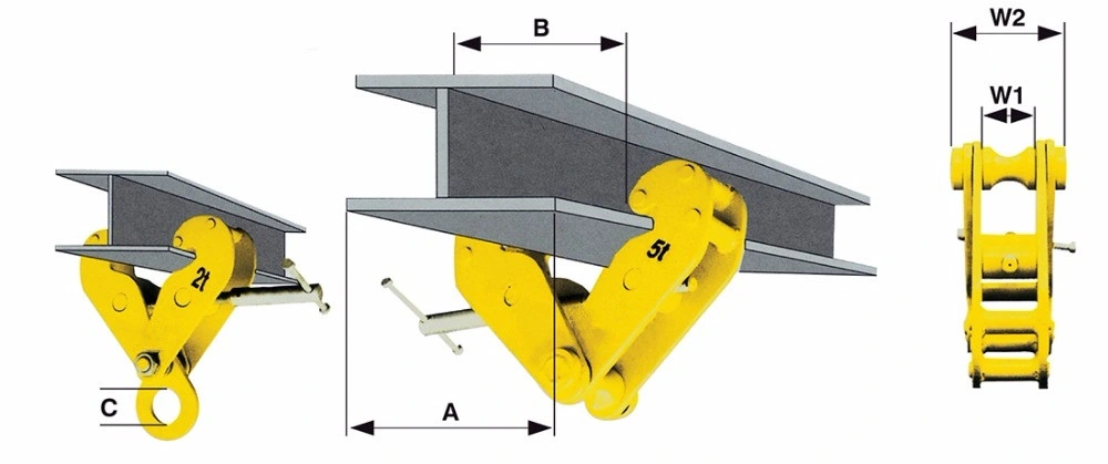 10 Ton Lifting Equipment Beam Clamp for Bridge Crane